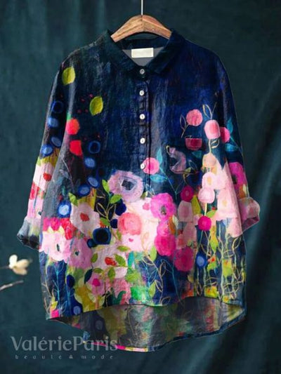 Bella - Floral Mid-Sleeve Blouse