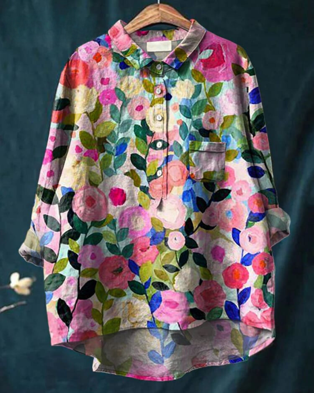 Bella - Floral Mid-Sleeve Blouse