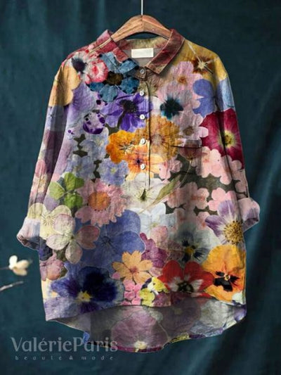 Bella - Floral Mid-Sleeve Blouse