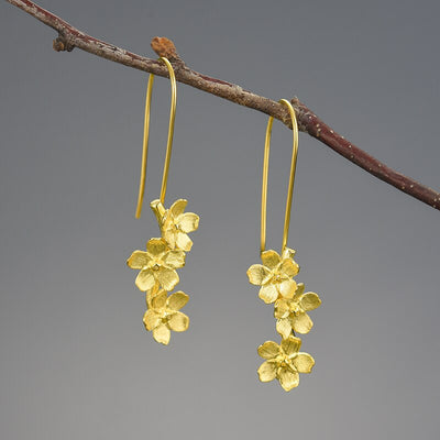 Sterling Silver Flower Earrings