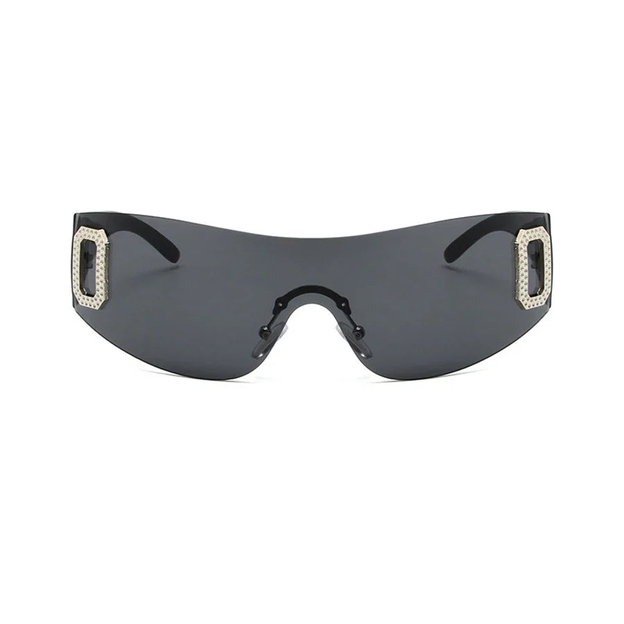 Y2K Rimless Goggle Luxury Sunglasses