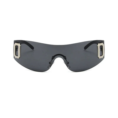 Y2K Rimless Goggle Luxury Sunglasses