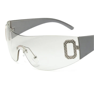 Y2K Rimless Goggle Luxury Sunglasses