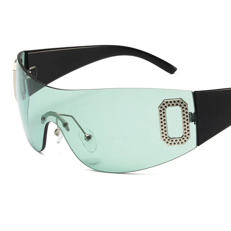 Y2K Rimless Goggle Luxury Sunglasses